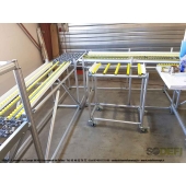 LEAN CONCEPT - Ligne de convoyage avec desserte et table omnidirectionnelle. Conception modulaire, ergonomique et sur-mesure. SODEFI
