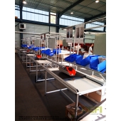 LEAN CONCEPT - Poste de travail pour ligne d'assemblage avec convoyage et support pour bacs à bec - SODEFI